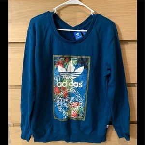 Adidas women’s crew neck sweater - floral design